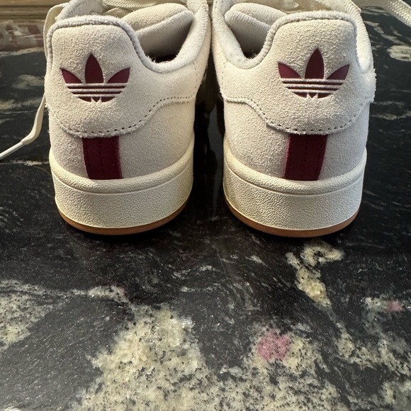 Adidas Beige and Burgundy Sneakers - Picture 2 of 6